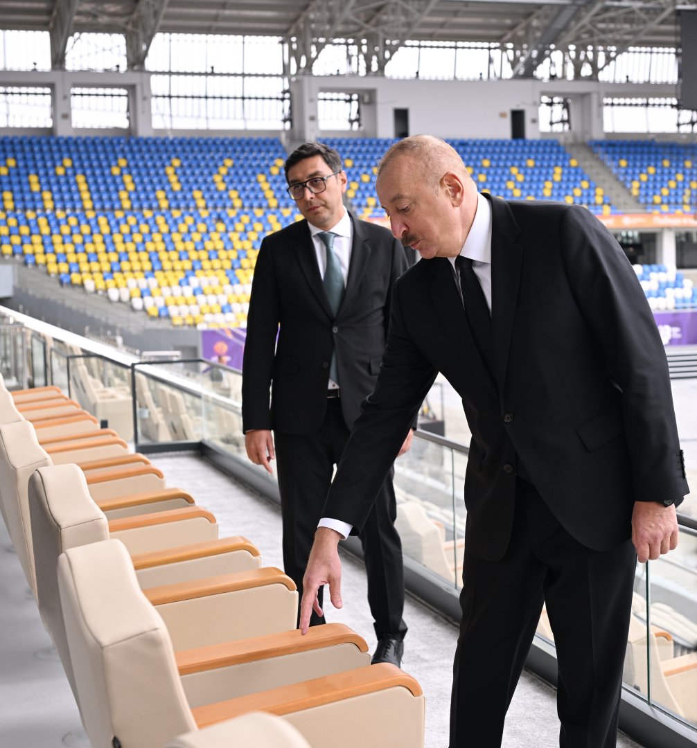 Prezident İlham Əliyev Gəncə şəhər stadionunun açılışında iştirak edib (FOTO)