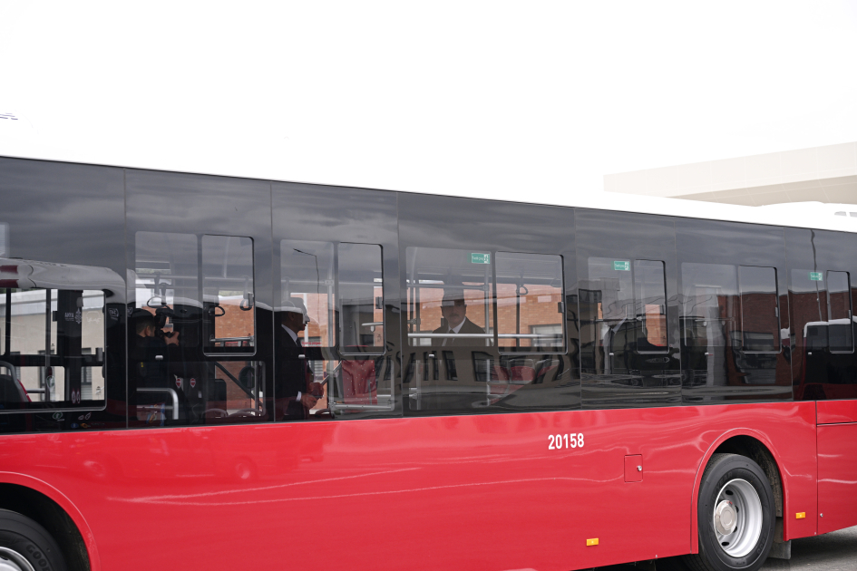 Prezident İlham Əliyev “BakuBus” MMC-nin Gəncə Avtoparkının açılışında iştirak edib (FOTO)