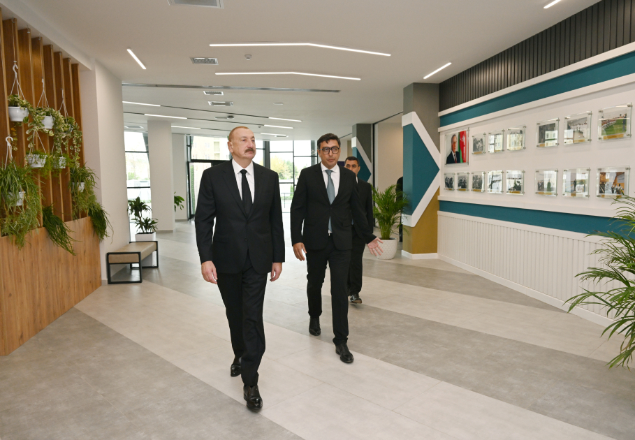 Prezident İlham Əliyev Yevlax Olimpiya İdman Kompleksinin açılışında iştirak edib (FOTO)