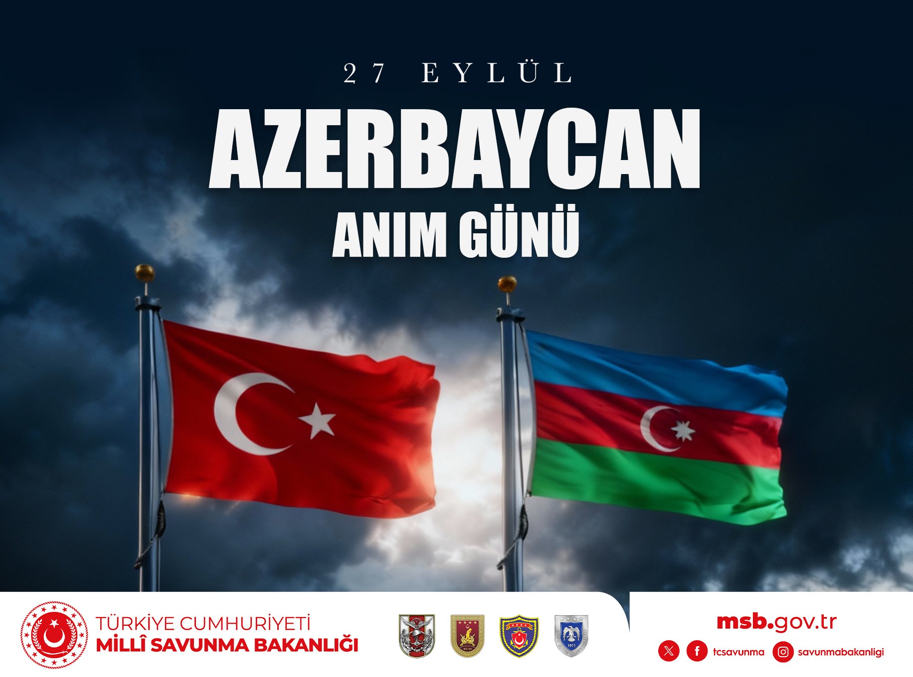 Türkiyə Müdafiə Nazirliyi 27 sentyabr - Anım Günü ilə bağlı paylaşım edib
