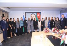 Universitetə qəbul olunmuş şəhid xanımları ilə görüş keçirilib (FOTO)