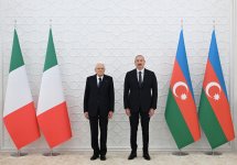 İtaliya Prezidenti Sercio Mattarellanın Bakıda rəsmi qarşılanma mərasimi olub (YENİLƏNİB-2) (FOTO)