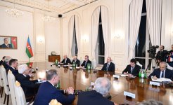 Prezident İlham Əliyevin İtaliya Prezidenti Sercio Mattarella ilə geniş tərkibdə görüşü olub (FOTO) (YENİLƏNİB)