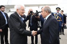 İtaliya Prezidenti Sercio Mattarella Azərbaycana rəsmi səfərə gəlib (FOTO)