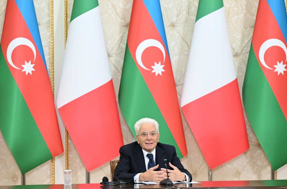 Prezident İlham Əliyev və Prezident Sercio Mattarella mətbuata bəyanatlarla çıxış ediblər (YENİLƏNİB) (FOTO/VİDEO)