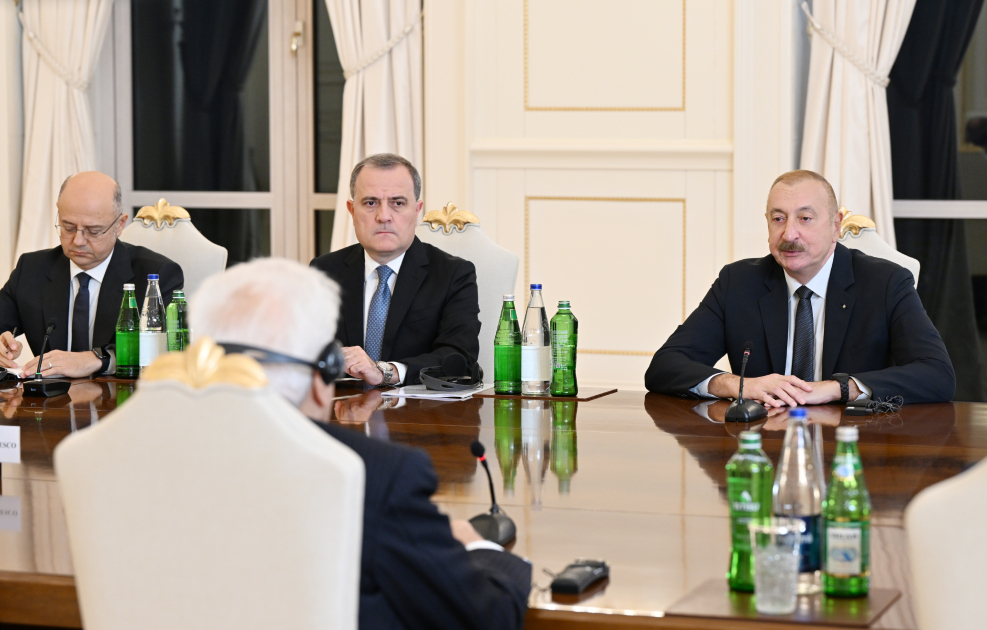 Prezident İlham Əliyevin İtaliya Prezidenti Sercio Mattarella ilə geniş tərkibdə görüşü olub (FOTO) (YENİLƏNİB)