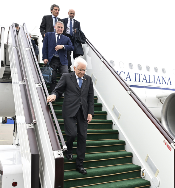 İtaliya Prezidenti Sercio Mattarella Azərbaycana rəsmi səfərə gəlib (FOTO)