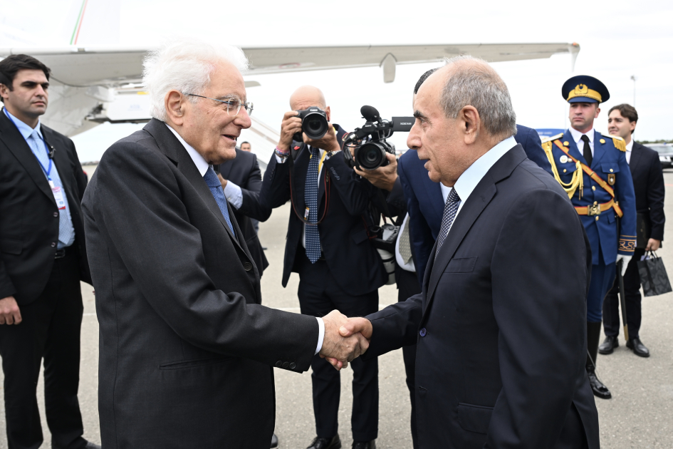 İtaliya Prezidenti Sercio Mattarella Azərbaycana rəsmi səfərə gəlib (FOTO)