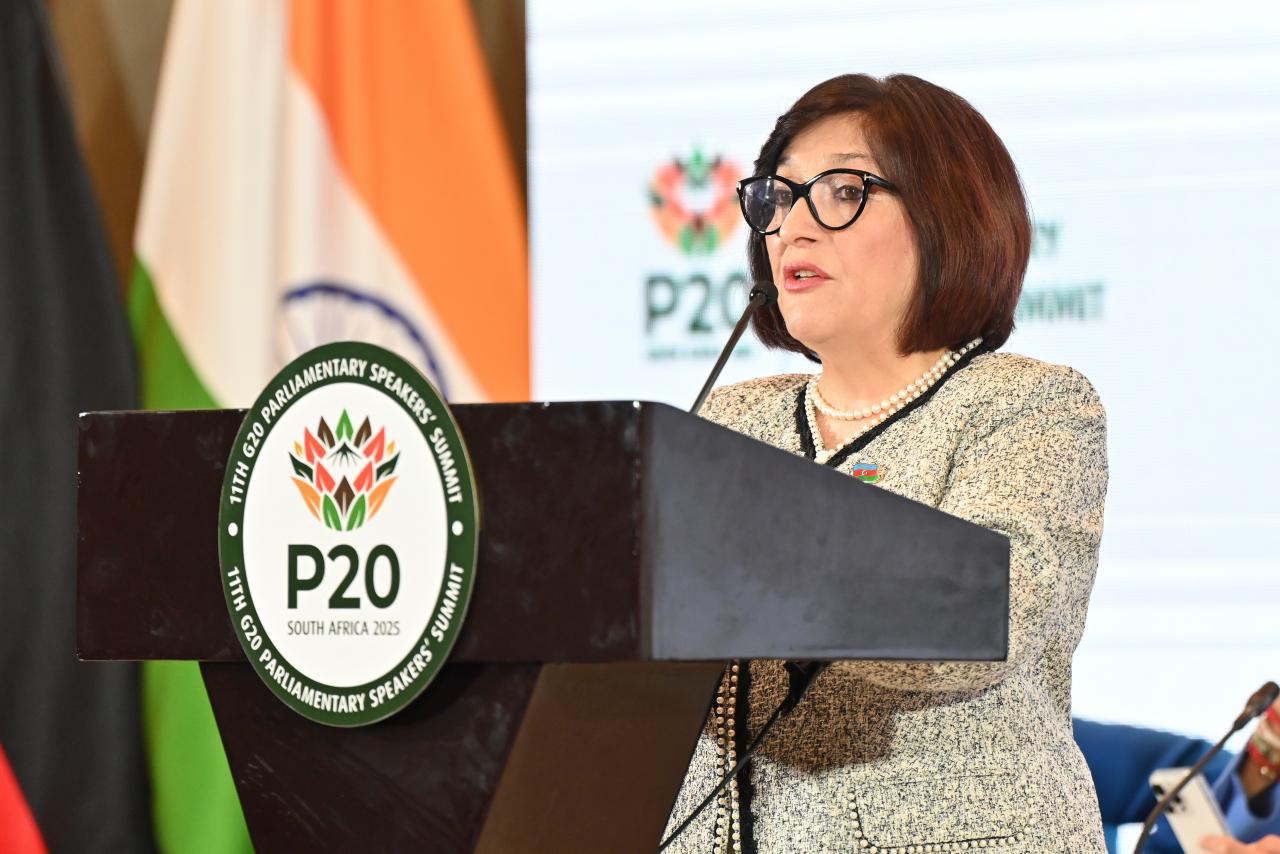 Sahibə Qafarova G20 ölkələrinin Parlament Sədrlərinin 11-ci Samitinin açılış mərasimində çıxış edib (FOTO)