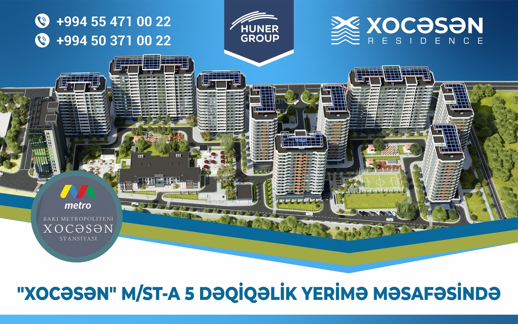 "Huner Group"dan Bakıya dəyər qatan yeni layihə: Xocəsən Residence (FOTO)
