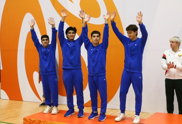MDB Oyunları: Batut gimnastikası üzrə Azərbaycan komandası gümüş medal qazanıb (FOTO)