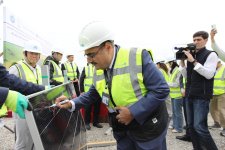 Biləsuvarda günəş enerjisi layihəsi üzrə yeni mərhələyə start verilib (FOTO)