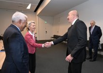 Prezident İlham Əliyev Kopenhagendə Avropa İttifaqı Şurasının Prezidenti və Avropa Komissiyasının Prezidenti ilə görüşüb (FOTO)