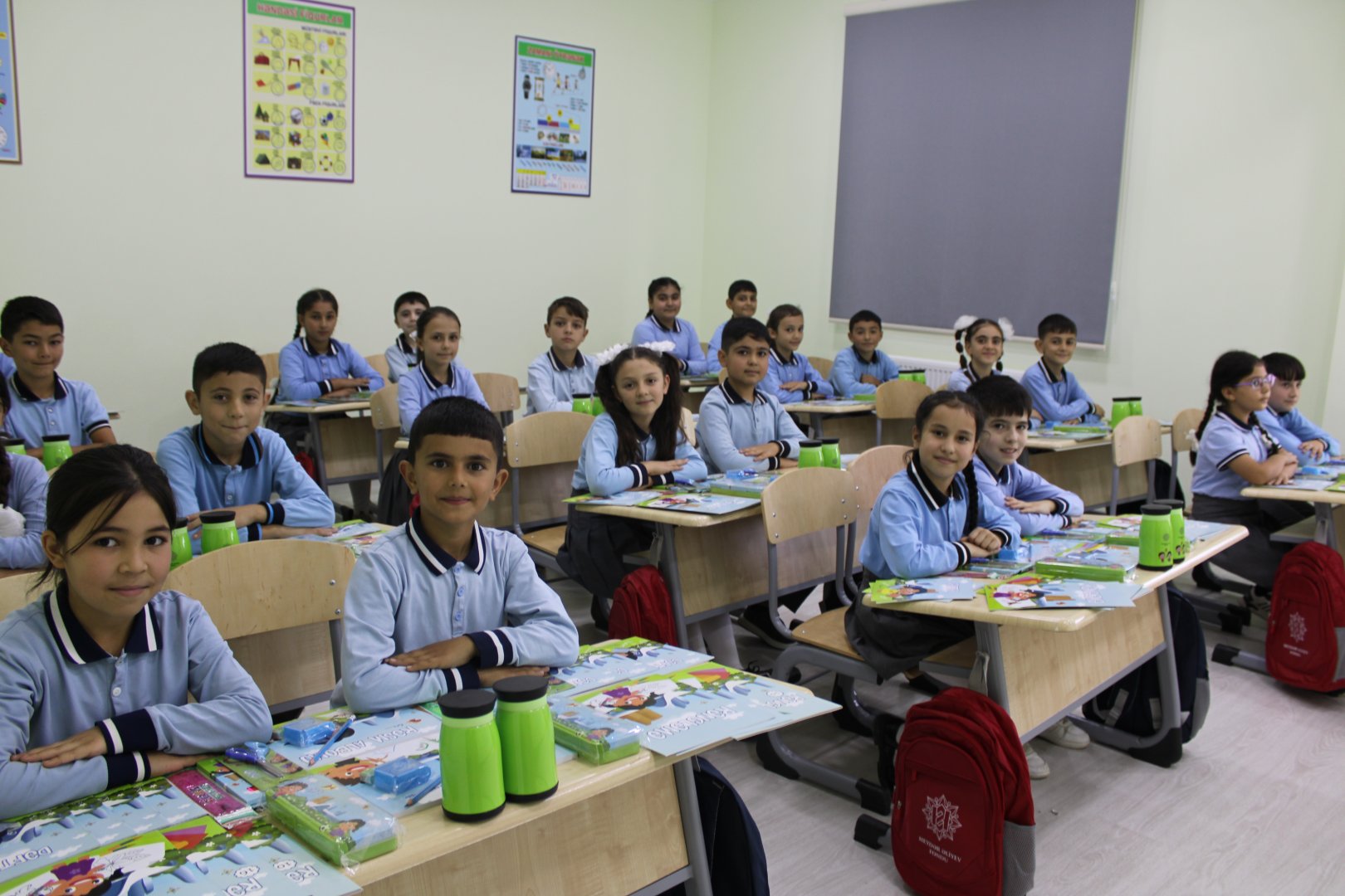 Heydər Əliyev Fondu tərəfindən Samuxda inşa olunan yeni məktəb binası istifadəyə verilib (FOTO)
