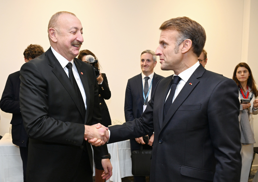 Prezident İlham Əliyevin Kopenhagendə Fransa Prezidenti ilə görüşü olub (FOTO) (YENİLƏNİB)