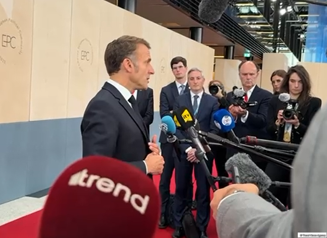 Fransa Azərbaycan və Ermənistan arasında sülh prosesində gələcək irəliləyişlərə ümid edir - Makron