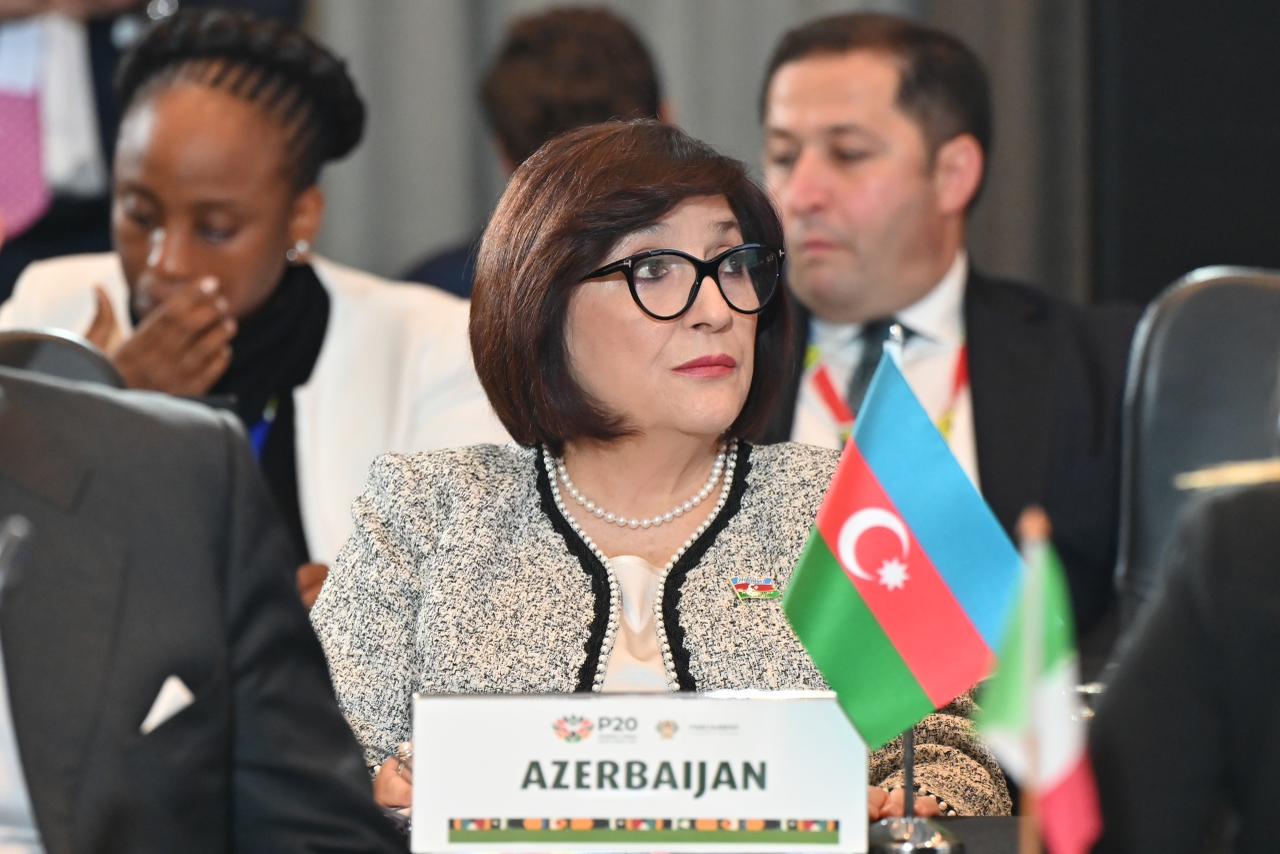 Sahibə Qafarova Cənubi Afrika Respublikasında G20 Parlament Sədrlərinin 11-ci Sammitində çıxış edib