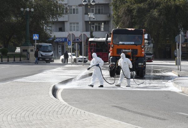 Bakıda növbəti təmizlik işləri aparılıb, yaşıllıqlara qulluq göstərilib (FOTO)