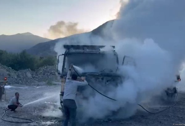 Zəngilanda şirkətə məxsus yük maşını yanıb