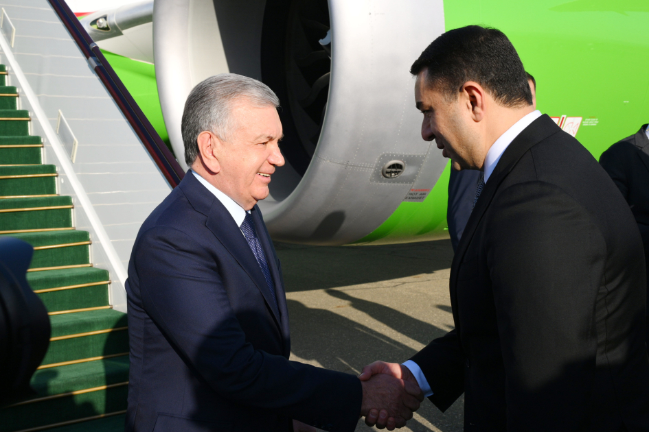 Özbəkistan Prezidenti Şavkat Mirziyoyev Azərbaycanda səfərdədir (FOTO)