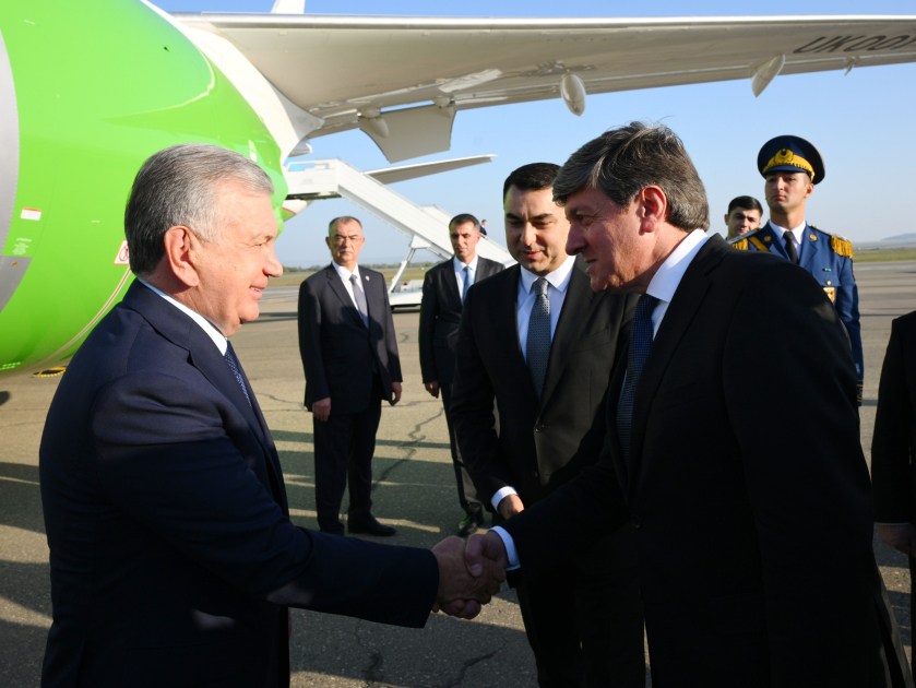 Özbəkistan Prezidenti Şavkat Mirziyoyev Azərbaycanda səfərdədir (FOTO)