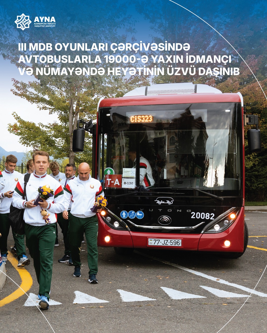 III MDB Oyunları çərçivəsində avtobuslarla 19000-ə yaxın idmançı və nümayəndə heyətinin üzvü daşınıb