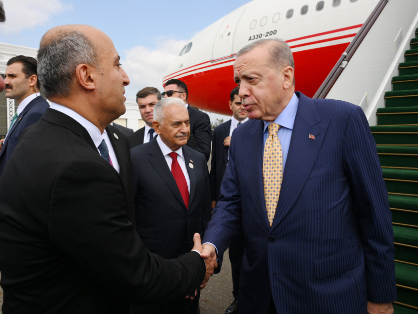 Türkiyə Prezidenti Rəcəb Tayyib Ərdoğan Azərbaycana səfərə gəlib (FOTO)