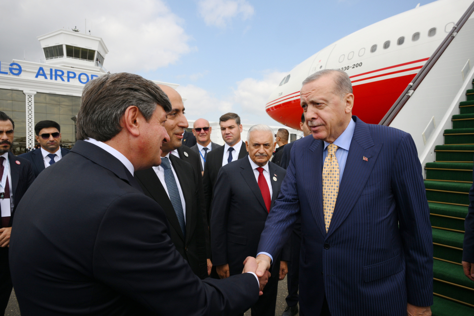 Türkiyə Prezidenti Rəcəb Tayyib Ərdoğan Azərbaycana səfərə gəlib (FOTO)