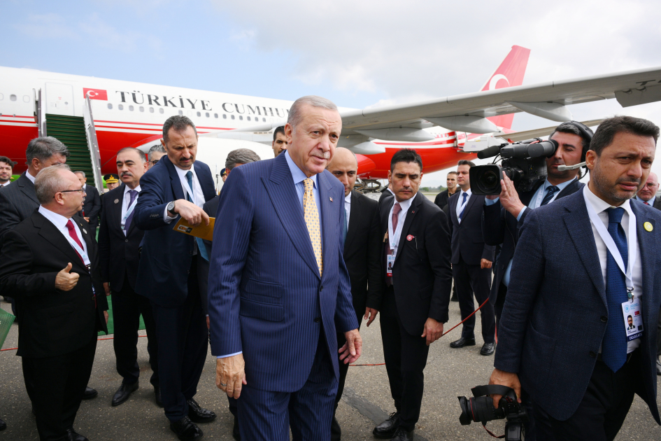 Türkiyə Prezidenti Rəcəb Tayyib Ərdoğan Azərbaycana səfərə gəlib (FOTO)