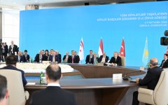 Prezident İlham Əliyev Türk Dövlətləri Təşkilatının Dövlət Başçıları Şurasının 12-ci Zirvə Görüşündə çıxış edib (YENİLƏNİB) (FOTO/VİDEO))
