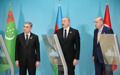 Prezident İlham Əliyev Türkmənistan tərəfindən Füzulidə tikiləcək məscidin təməlqoyma mərasimində onlayn formatda iştirak edib (FOTO)