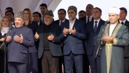 Prezident İlham Əliyev Türkmənistan tərəfindən Füzulidə tikiləcək məscidin təməlqoyma mərasimində onlayn formatda iştirak edib (FOTO)