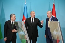 Prezident İlham Əliyev Türkmənistan tərəfindən Füzulidə tikiləcək məscidin təməlqoyma mərasimində onlayn formatda iştirak edib (FOTO)