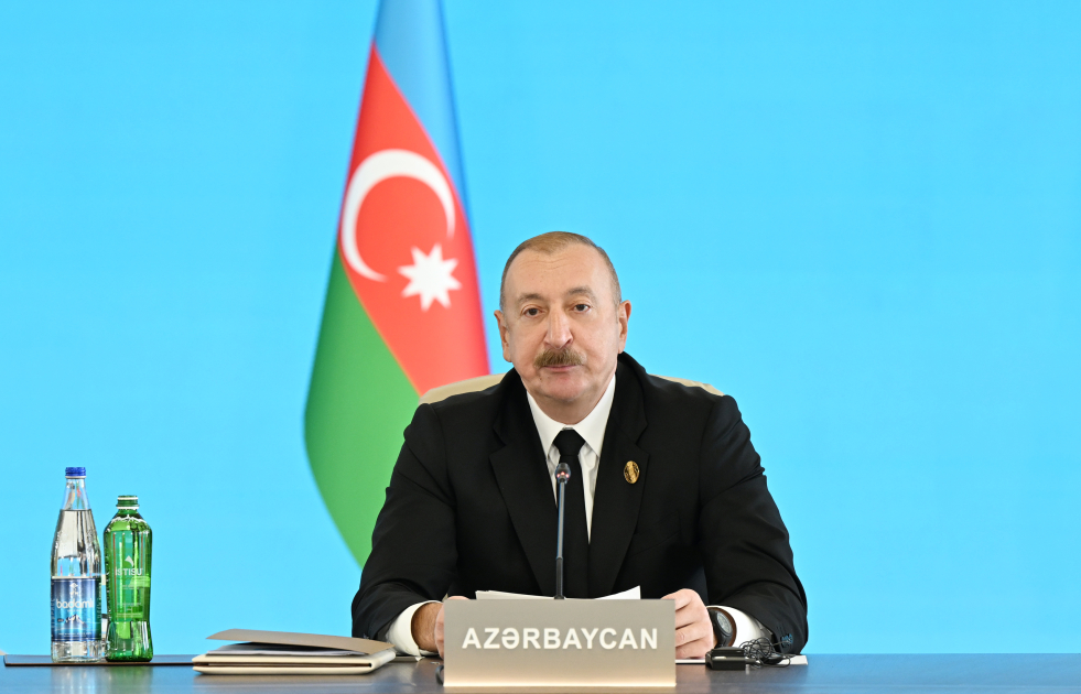 Prezident İlham Əliyev Türk Dövlətləri Təşkilatının Dövlət Başçıları Şurasının 12-ci Zirvə Görüşündə çıxış edib (YENİLƏNİB) (FOTO/VİDEO))