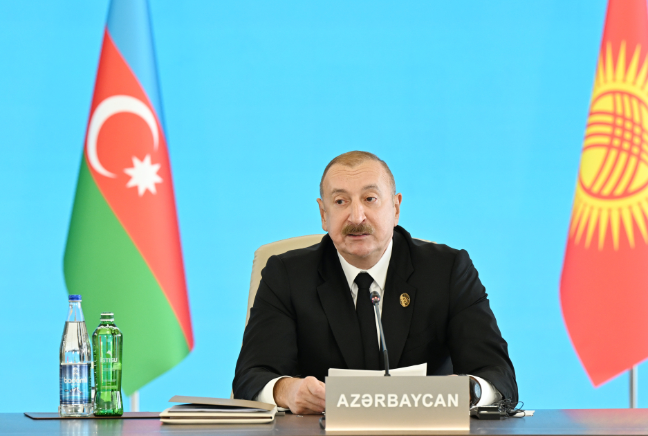 Prezident İlham Əliyev Türk Dövlətləri Təşkilatının Dövlət Başçıları Şurasının 12-ci Zirvə Görüşündə çıxış edib (YENİLƏNİB) (FOTO/VİDEO))