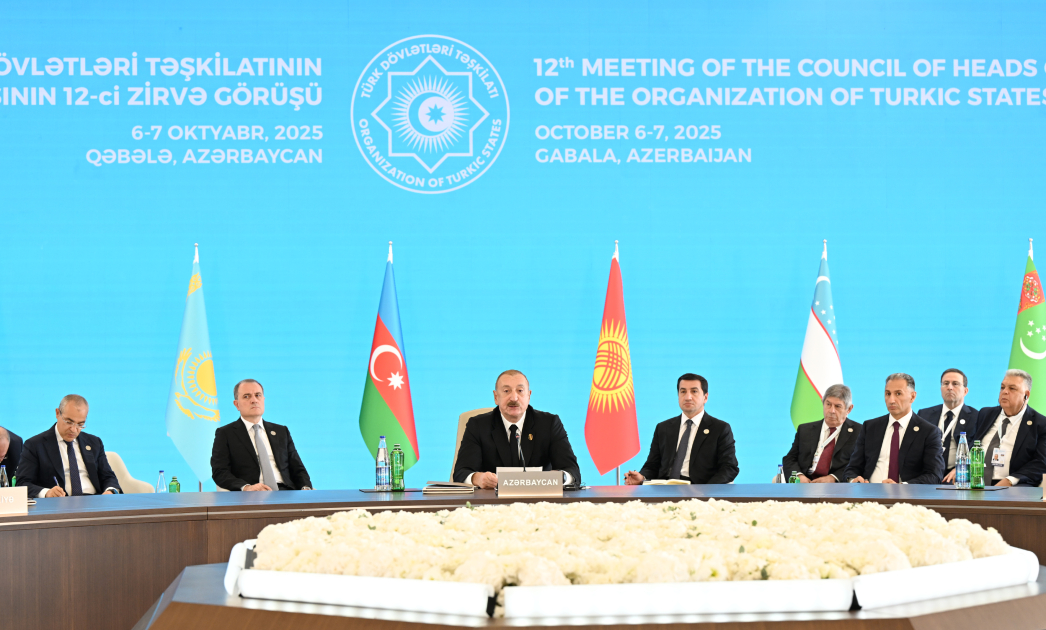 Prezident İlham Əliyev Türk Dövlətləri Təşkilatının Dövlət Başçıları Şurasının 12-ci Zirvə Görüşündə çıxış edib (YENİLƏNİB) (FOTO/VİDEO))
