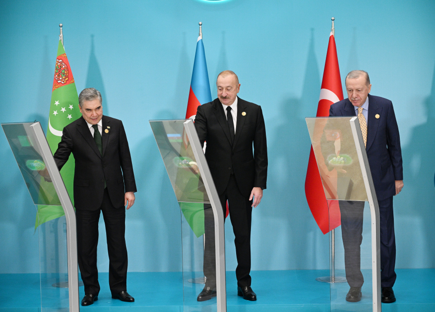 Prezident İlham Əliyev Türkmənistan tərəfindən Füzulidə tikiləcək məscidin təməlqoyma mərasimində onlayn formatda iştirak edib (FOTO)