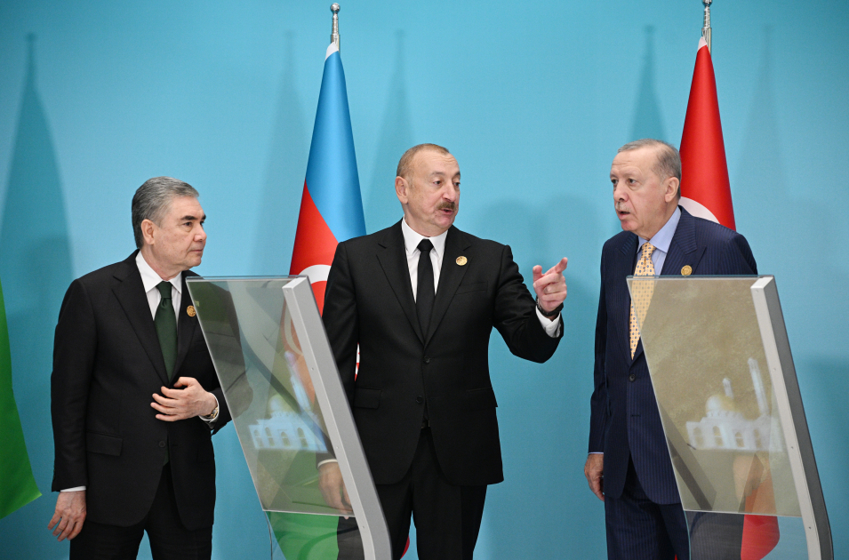 Prezident İlham Əliyev Türkmənistan tərəfindən Füzulidə tikiləcək məscidin təməlqoyma mərasimində onlayn formatda iştirak edib (FOTO)