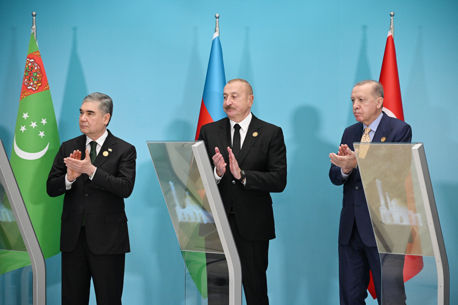 Prezident İlham Əliyev Türkmənistan tərəfindən Füzulidə tikiləcək məscidin təməlqoyma mərasimində onlayn formatda iştirak edib (FOTO)