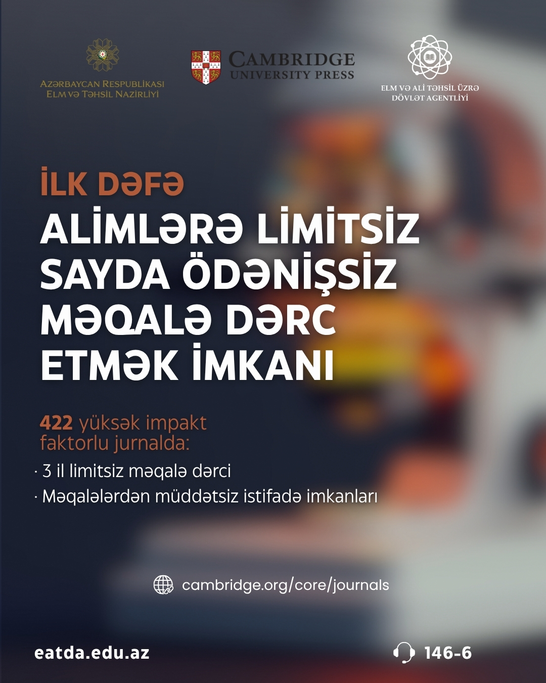 İlk dəfə ölkədəki bütün alimlərə limitsiz sayda ödənişsiz məqalə dərc etmək imkanı təqdim edildi (FOTO)