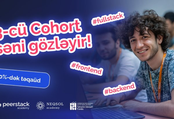 Beynəlxalq səviyyəli İT təhsil mərkəzi “Peerstack Academy” 3-cü mərhələ üzrə qəbul elan edir