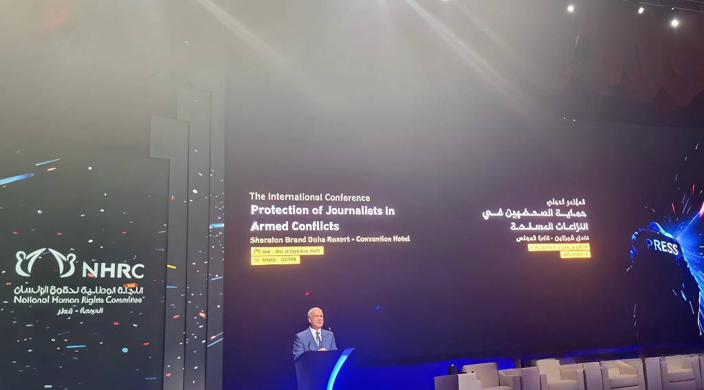 “Jurnalistlərin Silahlı Münaqişələrdə Müdafiəsi” - Umud Mirzəyev Beynəlxalq Konfransda (FOTO)