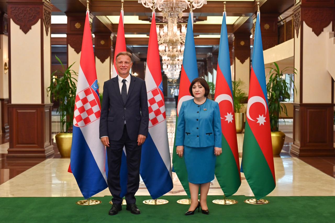 Sahibə Qafarova Xorvatiya parlamentinin sədri ilə görüşüb (FOTO)