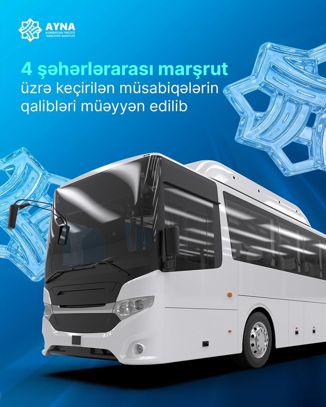 4 şəhərlərarası marşrut üzrə keçirilən müsabiqələrin qalibləri müəyyən edilib