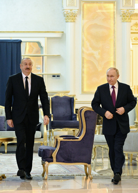 Düşənbədə Azərbaycan Prezidenti İlham Əliyevin Rusiya Prezidenti Vladimir Putinlə təkbətək görüşü olub (FOTO/VIDEO) (YENİLƏNİB)