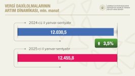 Vergilərin 73,6 faizi qeyri-neft-qaz sektorunun payına düşüb (FOTO)