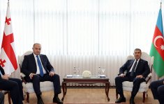 Zakir Həsənov gürcüstanlı həmkarı ilə görüşüb (FOTO)