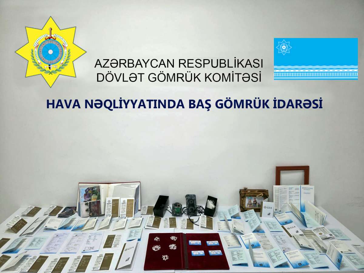 Dubaydan Bakıya brilyant qaşların qanunsuz yolla keçirilməsinin qarşısı alınıb