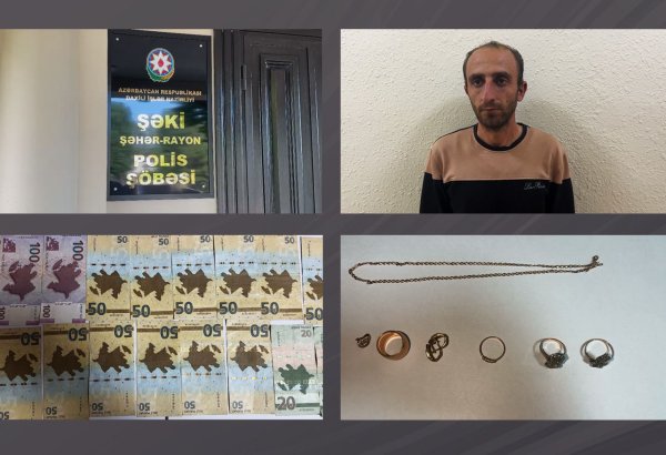 Şəkidə oğurluq etdiyi evi yandıran şəxs tutulub