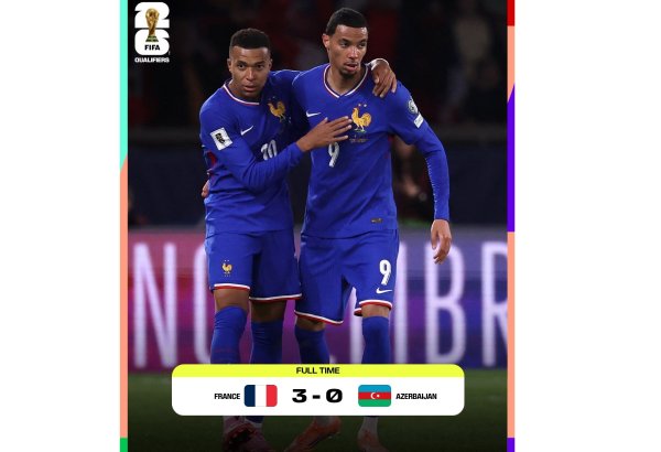 DÇ-2026: Fransa doğma meydanda Azərbaycan millisini məğlub edib (YENİLƏNİB-5)